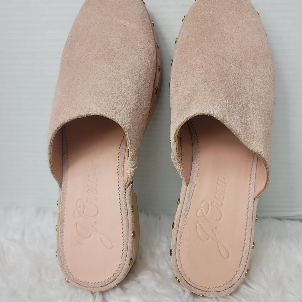 J.Crew Dakota Women's Studded Clogs Size 11 Mauve Blush BJ797 Shoes Like New - Picture 8 of 11